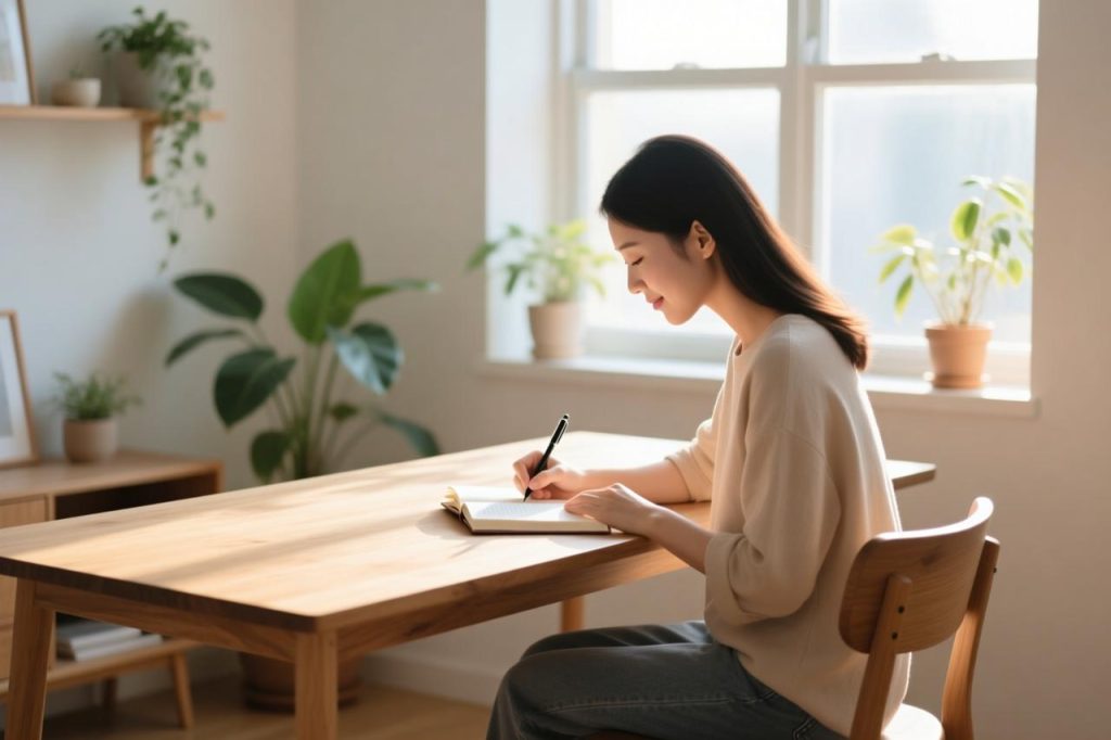 Clearing the mind of negative thoughts with journaling