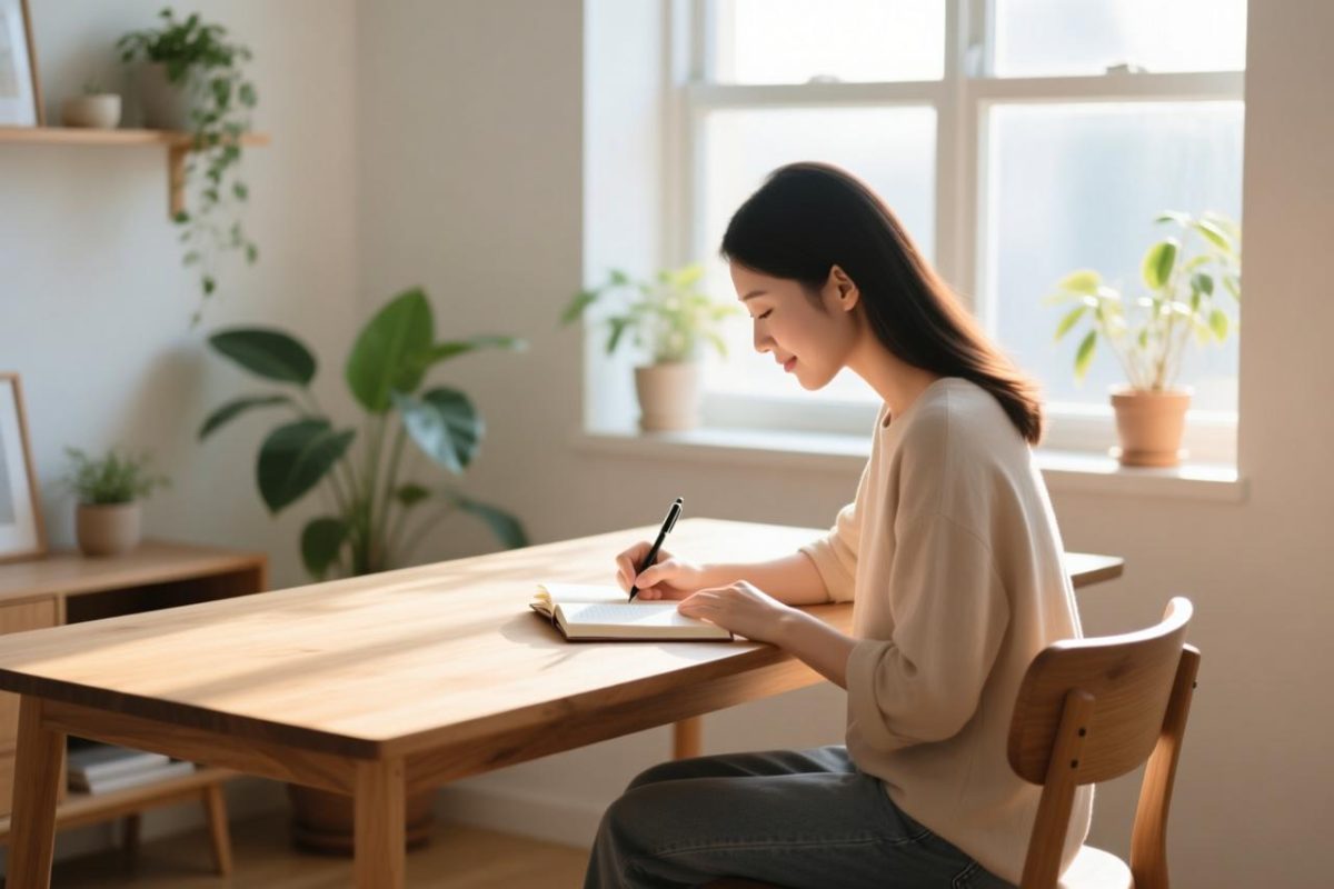 Clearing the mind of negative thoughts with journaling